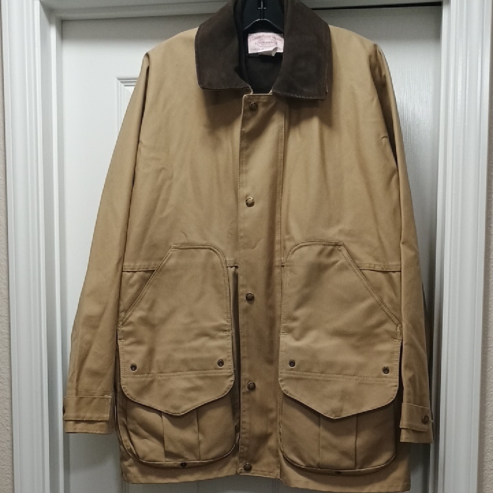 Vtg Filson Tin Cloth Waterfowl Jacket Style 760N with Moleskin Liner Vest